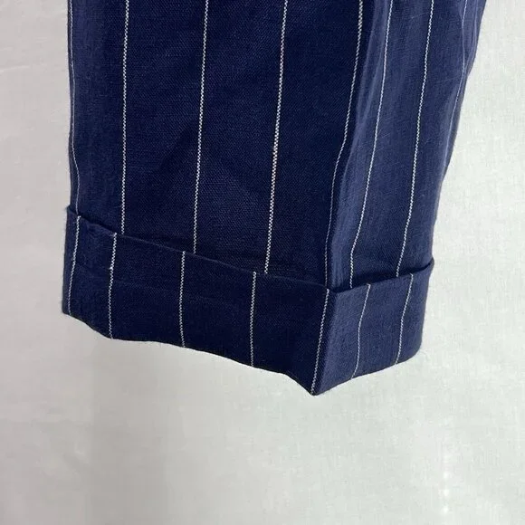 *SOLD*Ralph Lauren Blue Pinstriped Linen Women 2 Piece Suit USA Blue Label VTG - Picture 12 of 16
